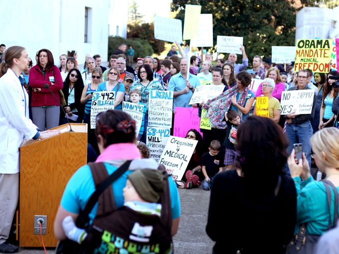 “No on Senate Bill 442” rally at Oregon State Capitol